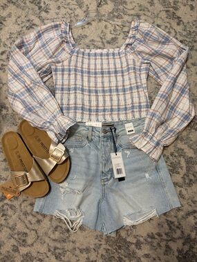 Boutique smocked blouse